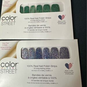 Color Street Mardi Gras and Wonder Mint both new
